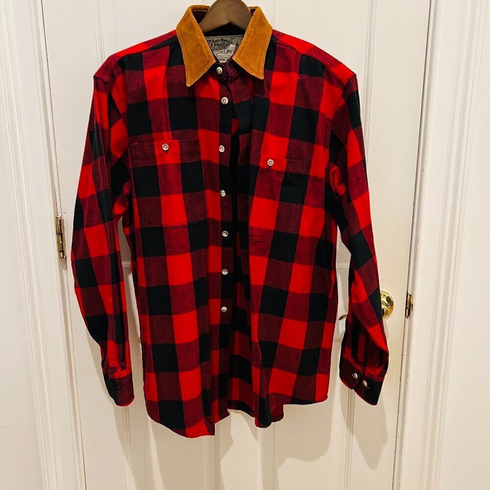 TP Saddle Blanket & Trading Co. Coat Men's XL Flannel Jacket Suede Collar VTG